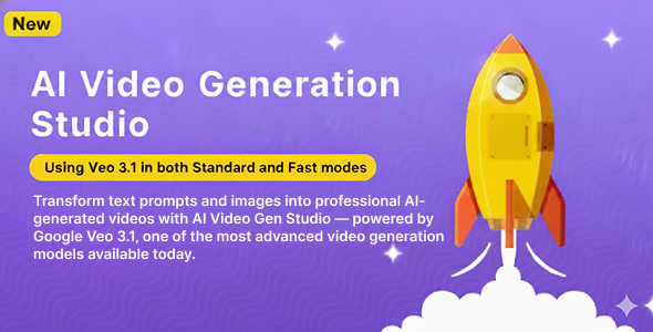 AI Video Gen Studio – AI-Powered Video Generator - CodeCanyon Item for Sale