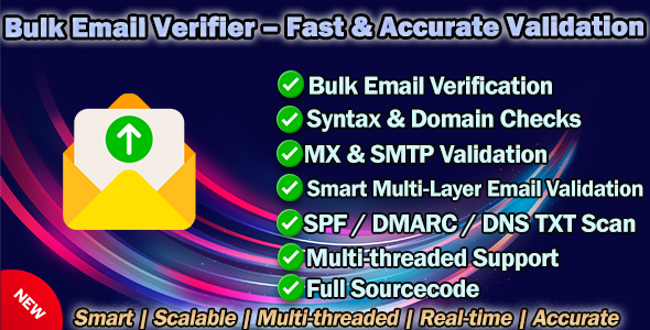 Super Bulk Email Verifier – Fast & Accurate Validation Tool - CodeCanyon Item for Sale