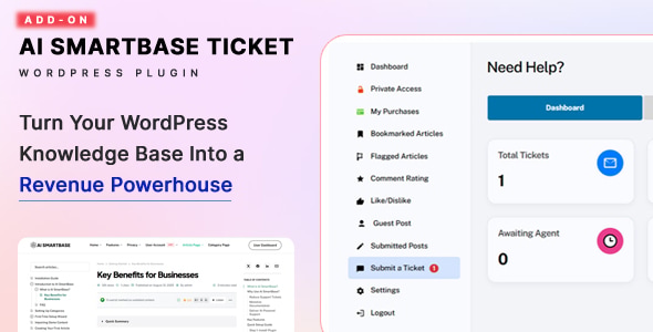 AI SmartBase Tickets – WordPress Private Support Add-On - CodeCanyon Item for Sale