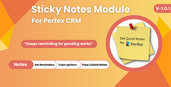 Sticky Notes Module For Perfex CRM - CodeCanyon Item for Sale