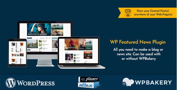 WP Featured News Pro | Custom Posts Listing Plugin - CodeCanyon Item for Sale