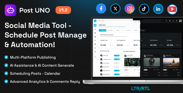 PostUno – Smart Social Media Campaign & Calendar Planner with AI Automation - CodeCanyon Item for Sale