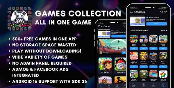 Games Collection All In One Game App Android - CodeCanyon Item for Sale