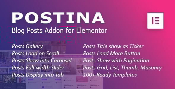 Postina: Ultimate Blog Posts Addon for Elementor WordPress Plugin - CodeCanyon Item for Sale