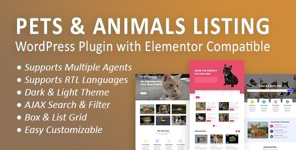 PALWP: Pets and Animals Listing WordPress Plugin - CodeCanyon Item for Sale