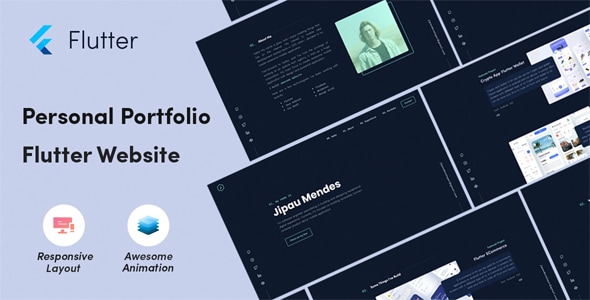 Jeff Portfolio - Modern Flutter Web Personal Portfolio & Developer Website Template - CodeCanyon Item for Sale