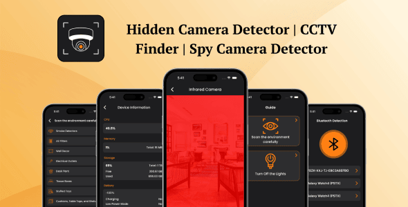Hidden Camera Detector Swift | Native iOS | Latest Code for Admob Monetization - CodeCanyon Item for Sale