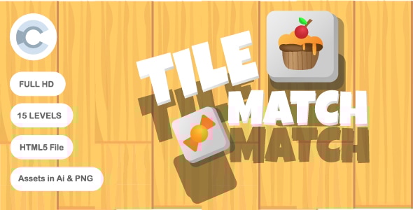 Tile Match | Construct3 | Puzzle - CodeCanyon Item for Sale