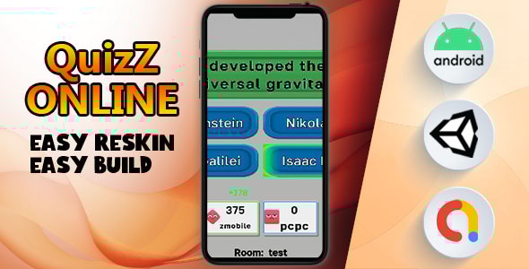 QuizZ Online - (Unity - Admob - Game) - CodeCanyon Item for Sale