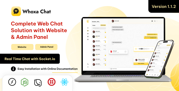 Whoxa Chat - Chat Script | Web Whatsapp Clone | Nodejs chat Software | Chat Website | Group Chat - CodeCanyon Item for Sale