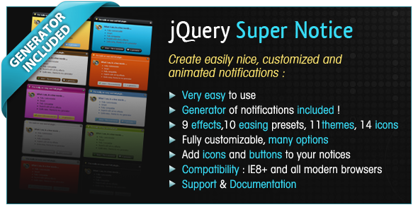 jQuery Super Notice - CodeCanyon Item for Sale