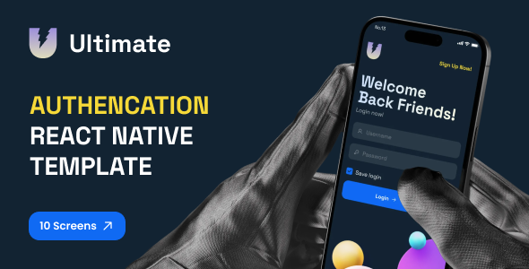 Ultimate Authentication – 10+ Dark Mode Screens for React Native (CLI & Expo) - CodeCanyon Item for Sale