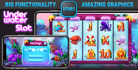 HTML Responsive Slot • Underwater Casino Game - CodeCanyon Item for Sale