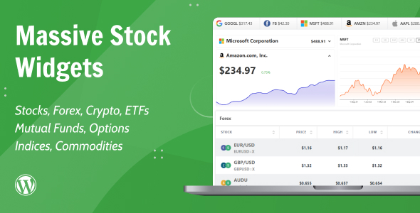 Massive Stock Widgets – Financial Market Plugin for WordPress - CodeCanyon Item for Sale