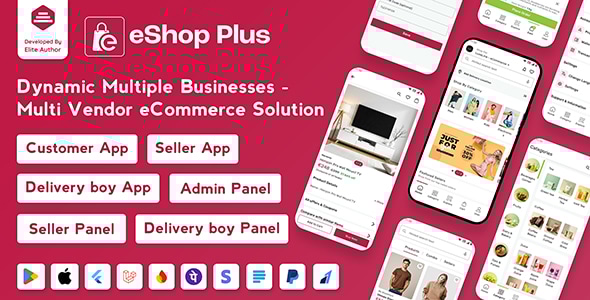 eShop Plus - Multi Vendor eCommerce, Multi Module Flutter App with Laravel Admin Panel - CodeCanyon Item for Sale