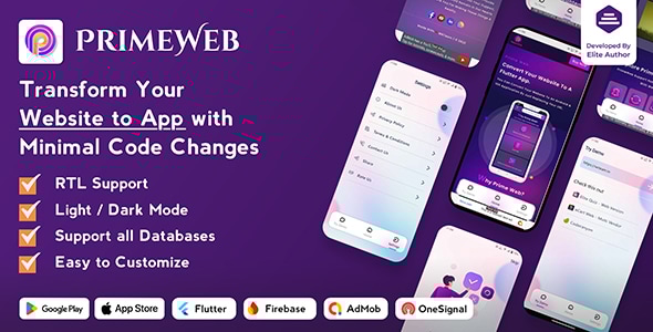 PrimeWeb – Website to App with WebView & Native Features | Web View App | Web to App - CodeCanyon Item for Sale