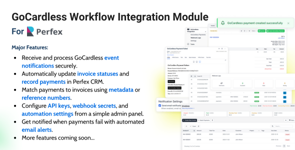 GoCardless Workflow Integration Module for Perfex CRM - CodeCanyon Item for Sale