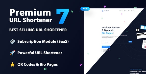 Premium URL Shortener - Link Shortener, Bio Pages & QR Codes - CodeCanyon Item for Sale