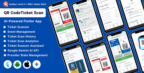 AI-Powered QR Code Ticket Scanner Flutter App | Guest Verification & Check-In System - CodeCanyon Item for Sale