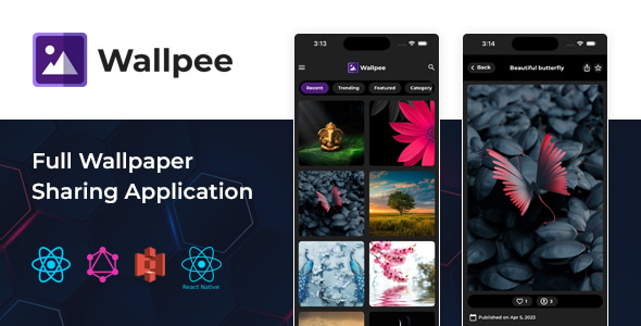 Wallpee - Full React native wallpaper app with backend, Graphql API - CodeCanyon Item for Sale
