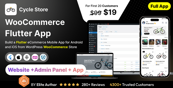 Cycle Store App - E-commerce Store app in Flutter (Android, iOS) with WooCommerce Full App - CodeCanyon Item for Sale