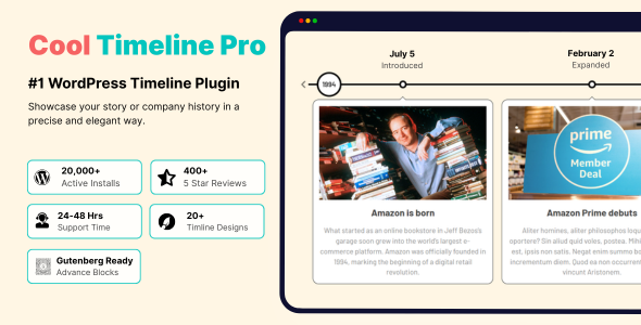 Cool Timeline Pro - Horizontal & Vertical Timeline Plugin For WordPress - CodeCanyon Item for Sale