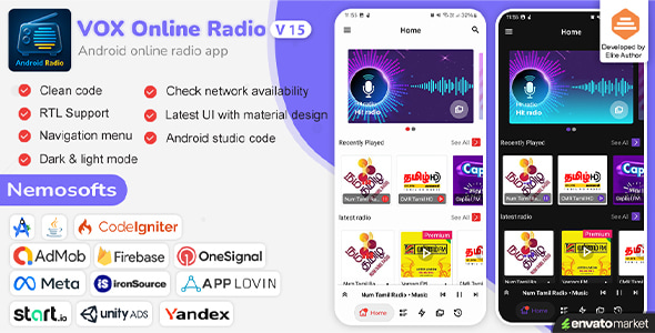VOX Radio - Online Radio Streaming - CodeCanyon Item for Sale