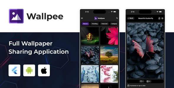 Wallpee - Full Flutter wallpaper app with backend, Graphql API - CodeCanyon Item for Sale