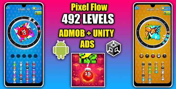 Pixel Flow Match Flow Color Game Unity Source Code - CodeCanyon Item for Sale