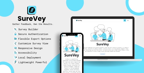 SureVey: Python Flask Survey Builder with Bootstrap UI - CodeCanyon Item for Sale