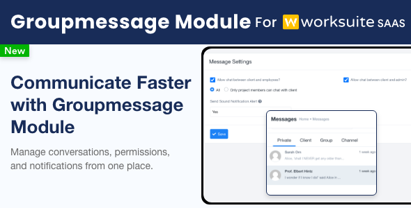 Group Message Module for Worksuite SAAS - CodeCanyon Item for Sale
