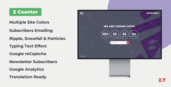 Z Counter - Coming Soon Countdown with Admin Panel - CodeCanyon Item for Sale