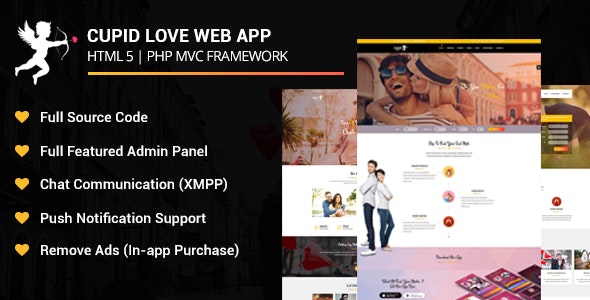 Cupid Love Dating Web Application - CodeCanyon Item for Sale
