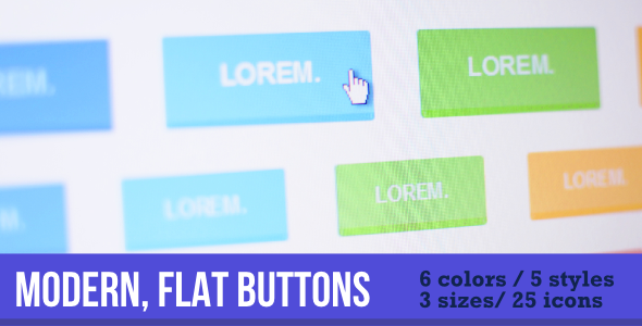 Flat, Modern Buttons - CodeCanyon Item for Sale