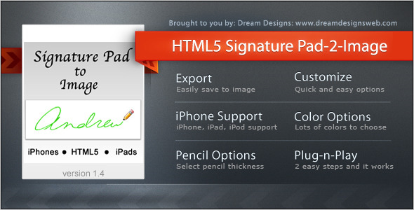 HTML5 Signature Pad to Image - CodeCanyon Item for Sale