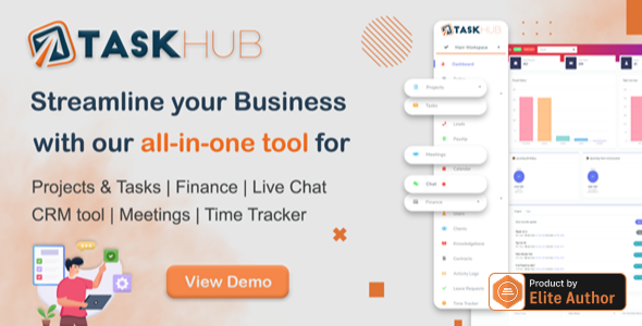Project Management, Finance, CRM Tool - Taskhub - CodeCanyon Item for Sale