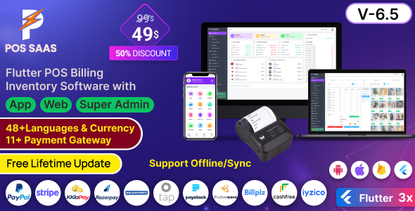 POS SAAS - Flutter POS Billing Inventory Software with HRM App+Web+Super Admin - CodeCanyon Item for Sale