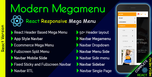 Modern Megamenu - React Responsive Mega Menu - CodeCanyon Item for Sale