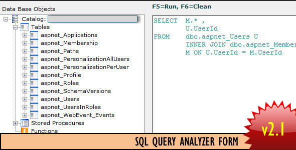 SQL Query Analyzer Form by gustav12 | CodeCanyon