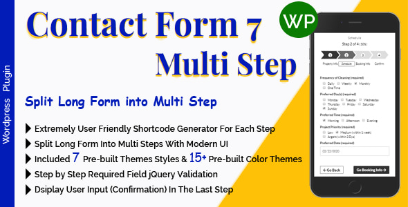 Contact Form 7 Multi Step - Split Long Form into Multi Step - CodeCanyon Item for Sale