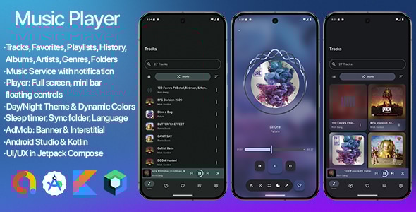 Music player | Android | Jetpack Compose - CodeCanyon Item for Sale