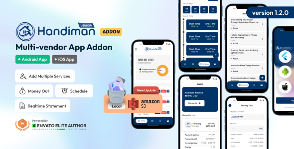 Handiman Multi-Vendor App Addon - CodeCanyon Item for Sale