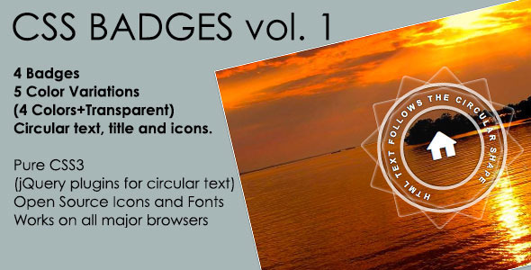 Flat Badges Vol. 1 - CodeCanyon Item for Sale