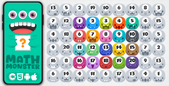 Math Monster - HTML5 Game, Construct 3 - CodeCanyon Item for Sale