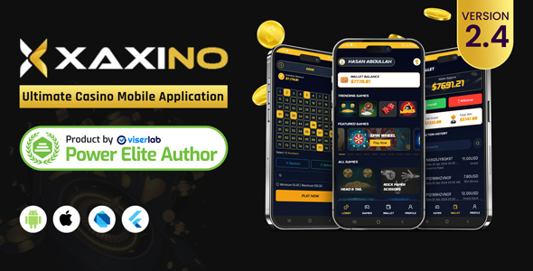 Xaxino - Ultimate Casino Mobile Application - CodeCanyon Item for Sale