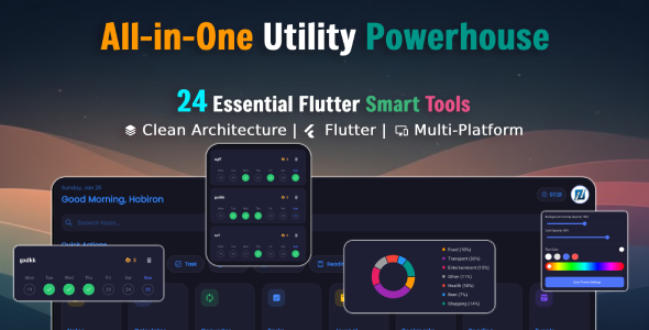 UniTools Flutter App Template - CodeCanyon Item for Sale