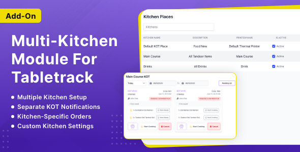 Multi-Kitchen Module for Tabletrack - CodeCanyon Item for Sale