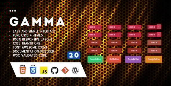 Gamma - CSS3 Button Animated Hover Collections - CodeCanyon Item for Sale