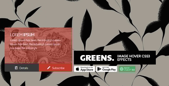 greens - CSS3 Image Hover Effects - CodeCanyon Item for Sale