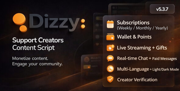 dizzy - Support Creators Content Script - CodeCanyon Item for Sale